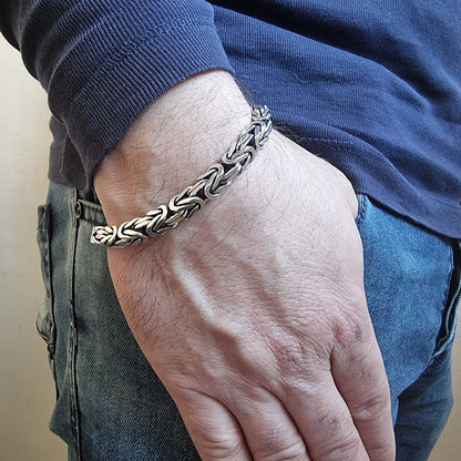 925K Silver Byzantine Men Bracelet