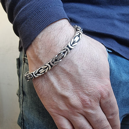 925K Silver Byzantine Men Bracelet