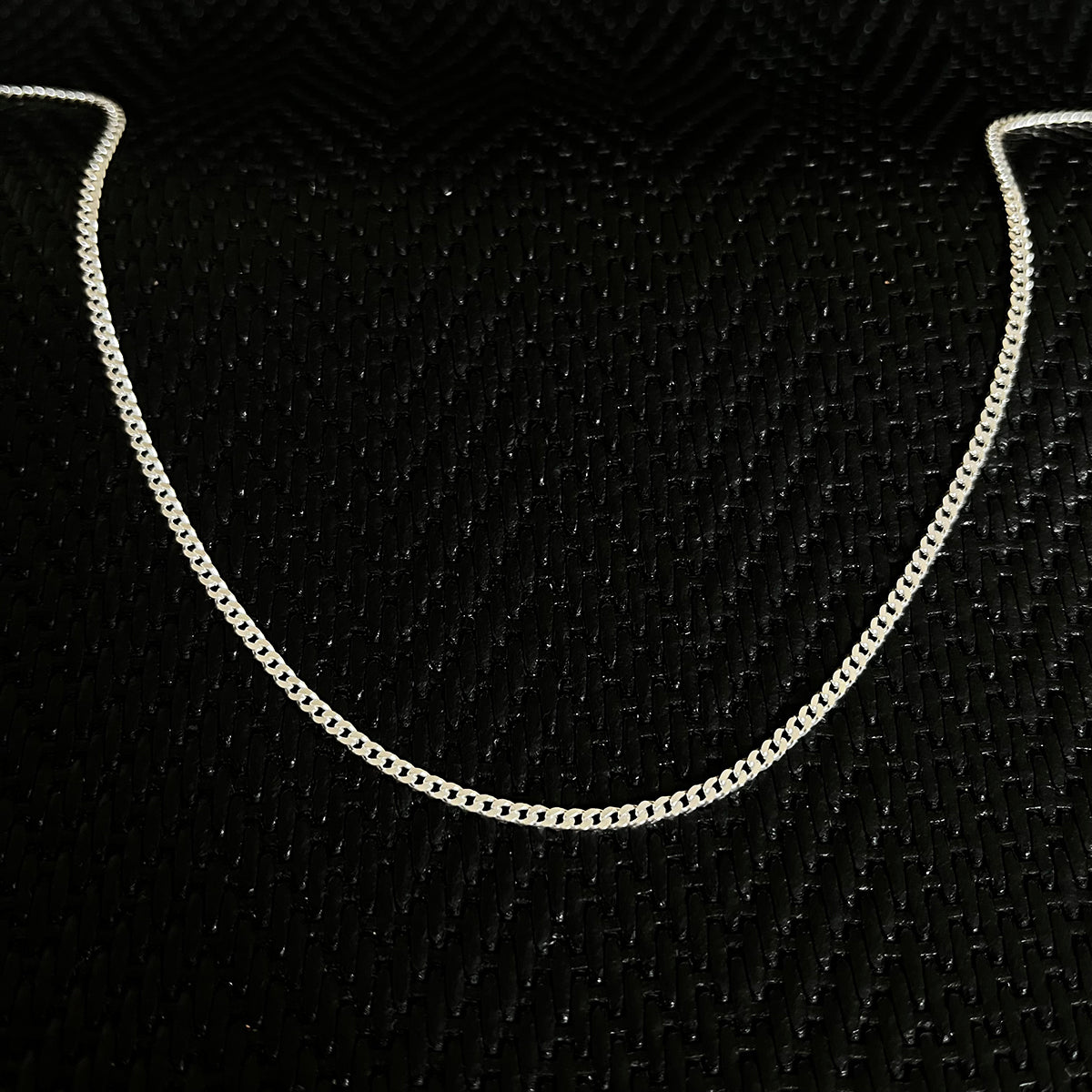 925 Sterling Silver Tight Curb Chain Men Necklace