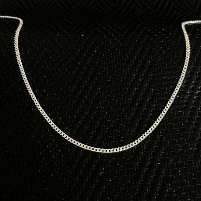 925 Sterling Silver Tight Curb Chain Men Necklace