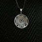 925 Sterling Silver Celtic Love Knot Woven Heart Men Necklace