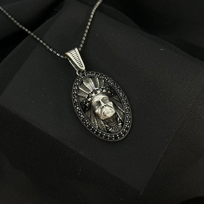 925 Sterling Silver Indian Men Necklace