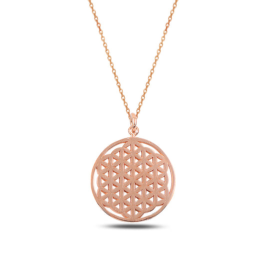 925 Sterling Silver Flower of Life Necklace