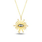 925 Sterling Silver Shinning Eye Necklace