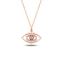 925 Sterling Silver Zircon Stone Evil Eye Necklace