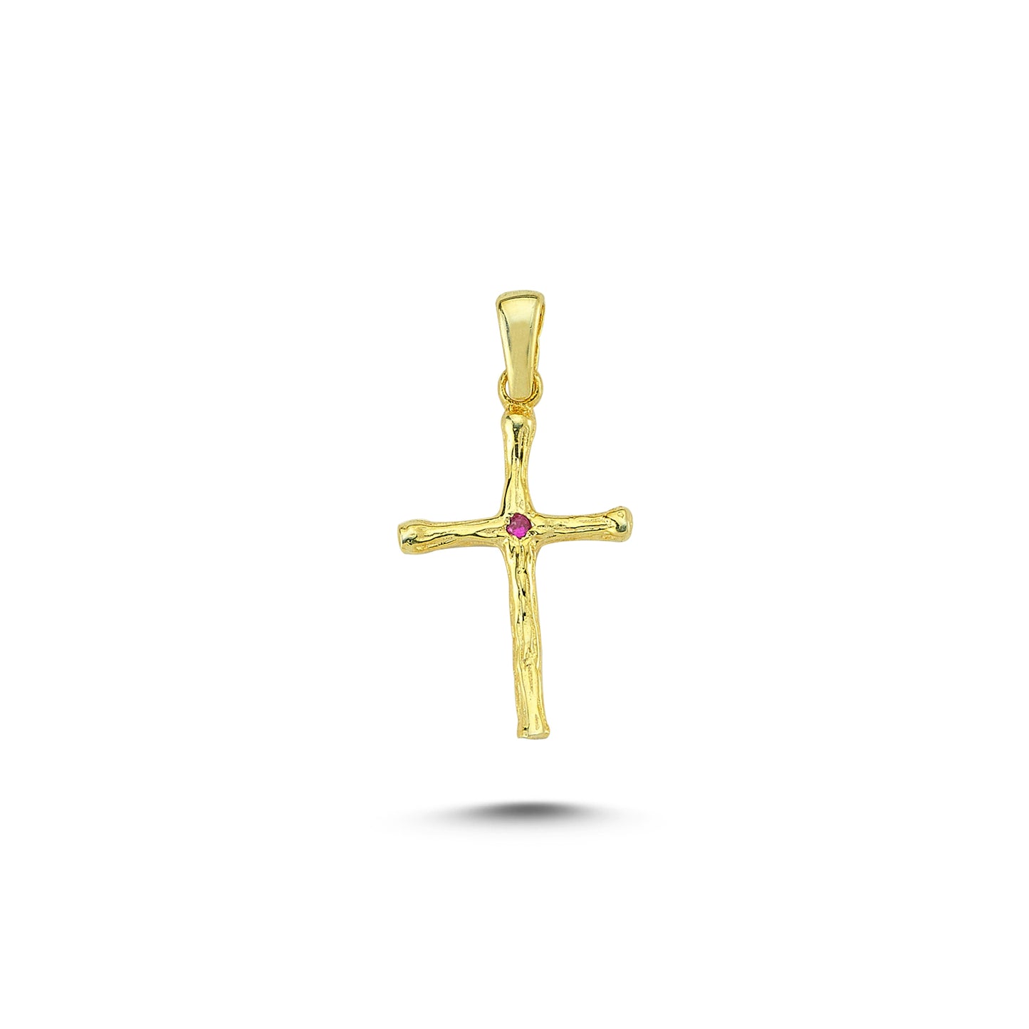 14K Gold Cross Charm Necklace