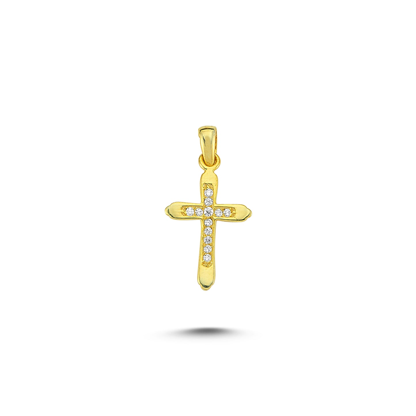 14K Gold Christ Charm Necklace