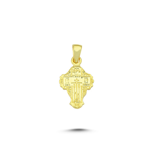 14K Gold Crucifix Charm Necklace