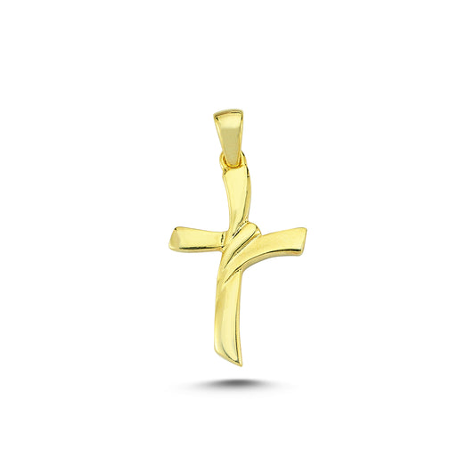 14K Gold Cross Charm Necklace