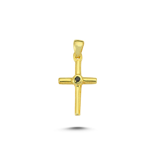 14K Gold Cross Charm Necklace