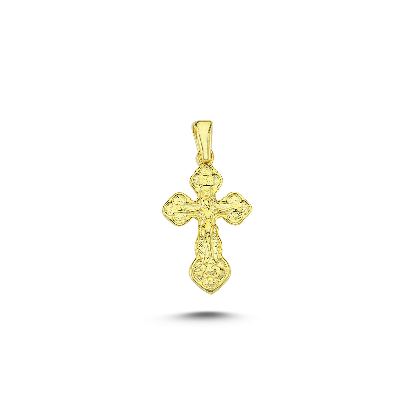 14K Gold Jesus Christ Charm Necklace