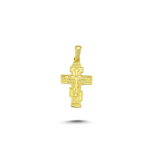 14K Gold Jesus Christ Charm Necklace