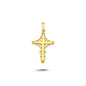 14K Gold Filigree Crucifix Cross Pendant