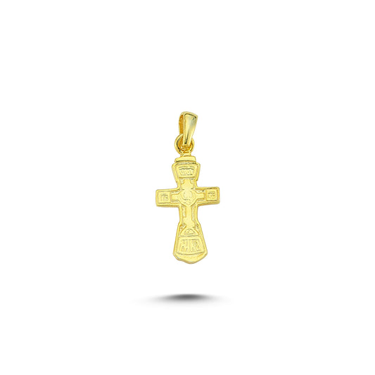 14K Gold Cross Charm Necklace