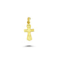 14K Gold Cross Charm Necklace