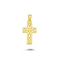 14K Gold Filigree Crucifix Cross Pendant