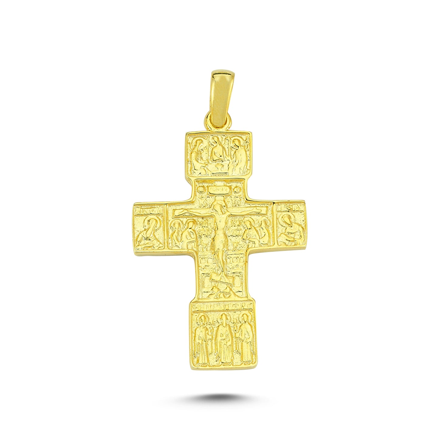 14K Gold Crucifix Charm Necklace