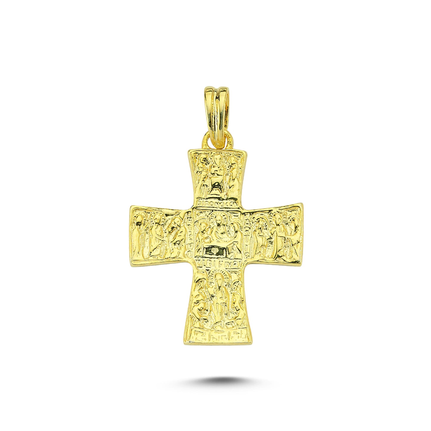 14K Gold Cross Charm Necklace