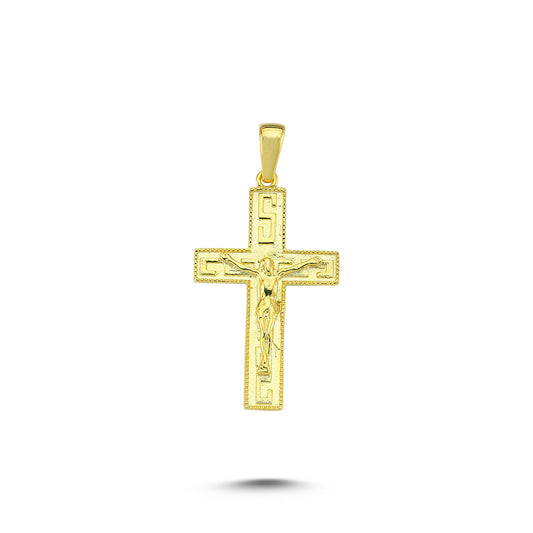 14K Gold Jesus Christ Charm Necklace