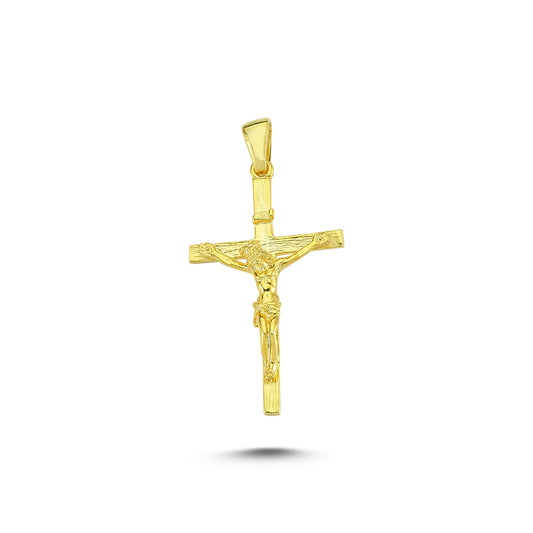 14K Gold Jesus Christ Charm Necklace