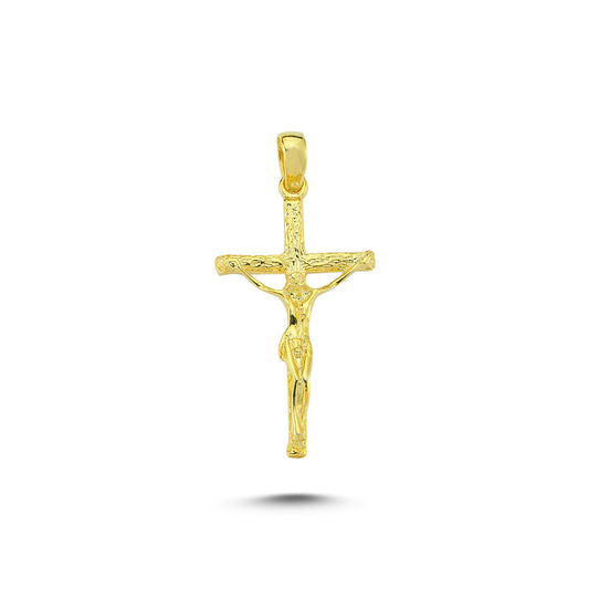 14K Gold Jesus Christ Charm Necklace