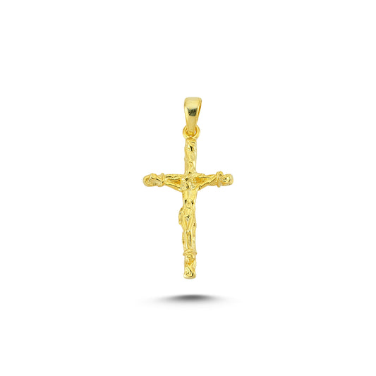 14K Gold Jesus Christ Charm Necklace