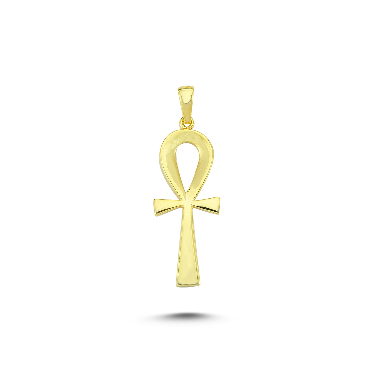 14K Gold Golden Life Cross Charm Necklace