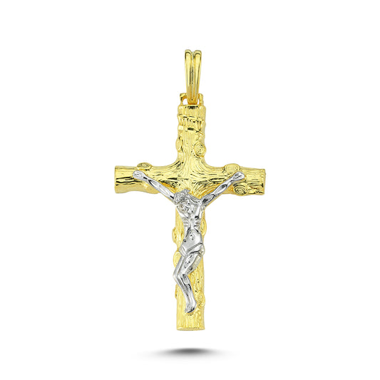 14K Gold Crucifix Charm Necklace