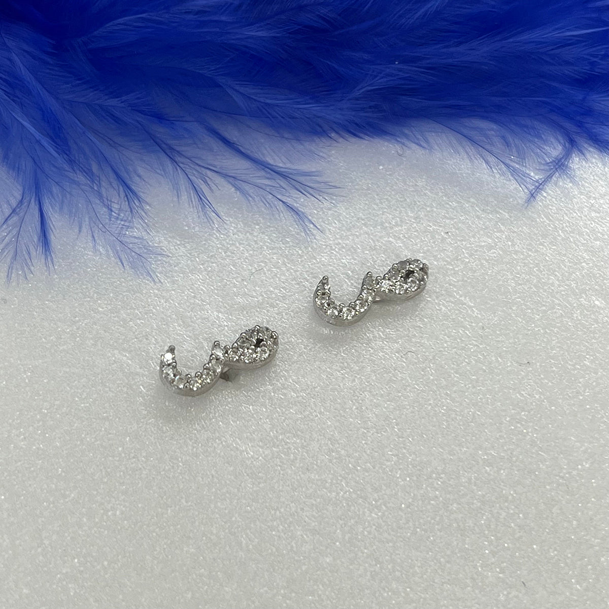 925 Sterling Silver Custom Arabic Letter Earring