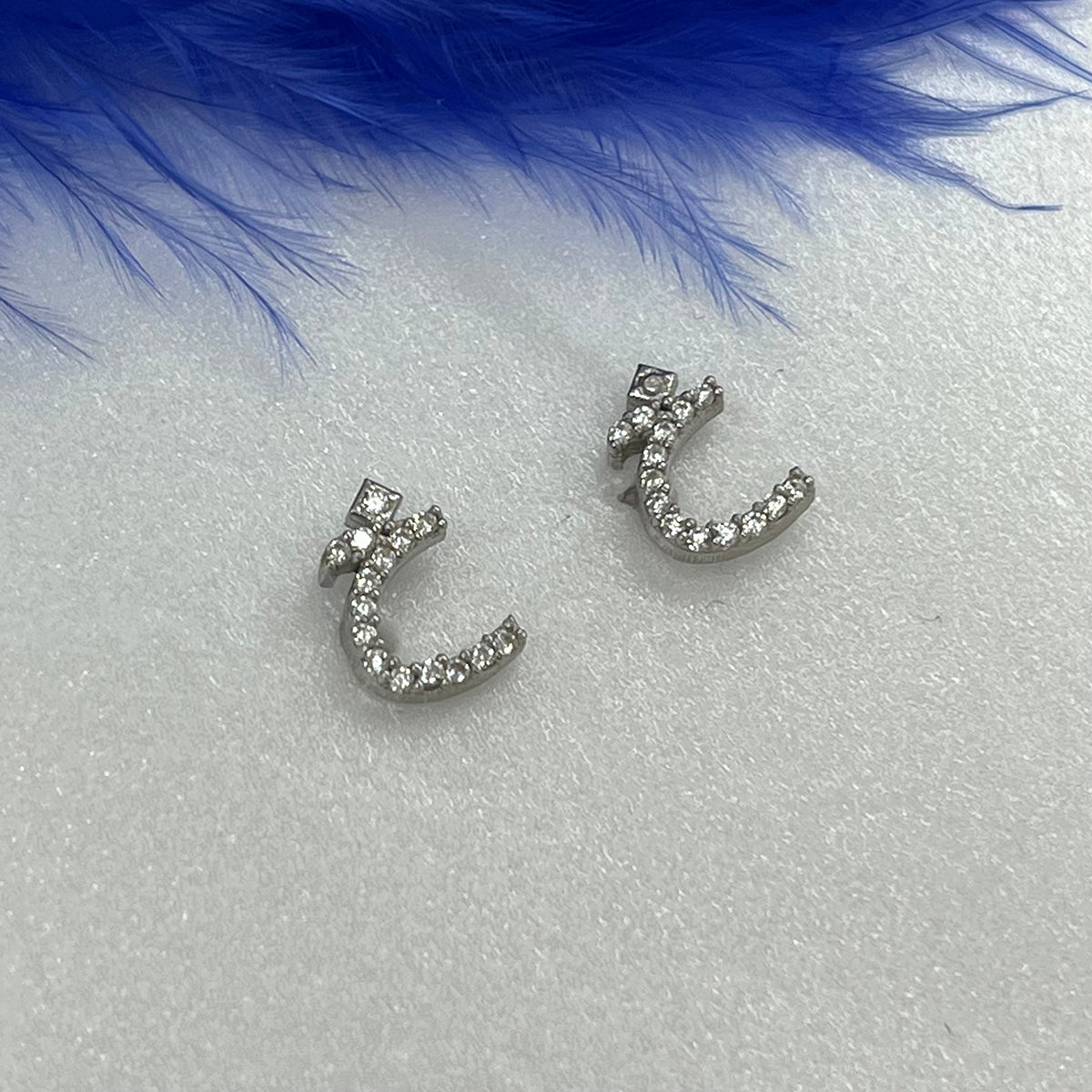 925 Sterling Silver Custom Arabic Letter Earring