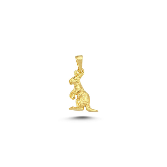 14K Gold Kangaroo Animal Charm Necklace