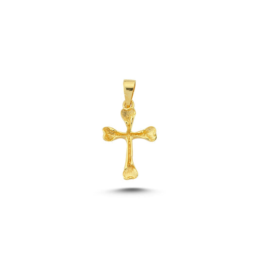 14K Gold Cross Charm Necklace