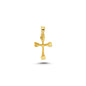 14K Gold Cross Charm Necklace