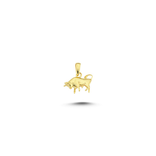 14K Gold Taurus Charm Necklace