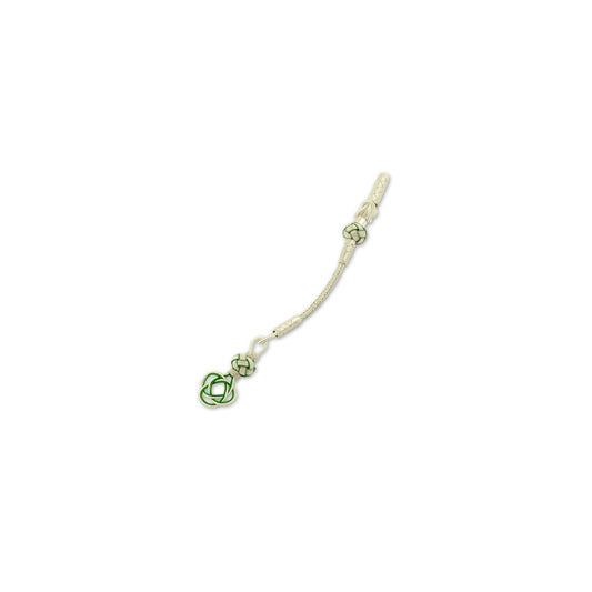 999 Silver White Green Model Hand Knit Rosary Tassel