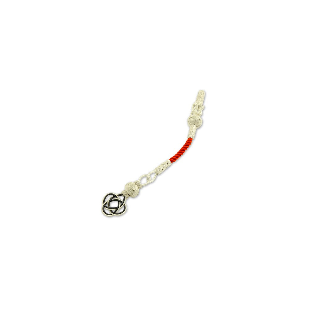 999 Silver White Beaded Red Rope Handmade Rosary Tassel