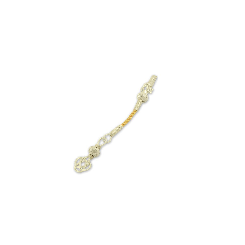 999 Silver Yellow Rope White Model Handmade Rosary Tassel