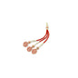 999 Silver Red Rope White Model Hand Knit Rosary Triple Tassel