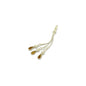 999 Silver Yellow Drop Stone White Model Handmade Rosary Triple Tassel