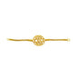 999 S?LVER Gold Hand Knit Black Detail Bracelet