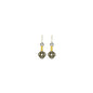 999 Sterling Silver Gold Black Hand Knit Earring