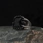 925 Sterling Silver Black Zircon Stone Handmade Men Ring