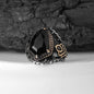 925 Sterling Silver Black Zircon Stone Traditional Men Ring