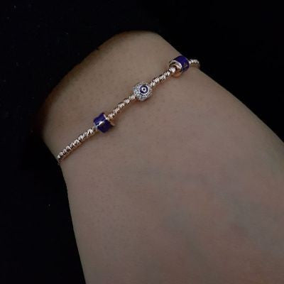 Gold Plated 925K Silver Tennis Cz Diamond Bracelet