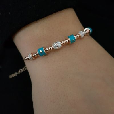 Gold Plated 925K Silver Tennis Cz Diamond Bracelet