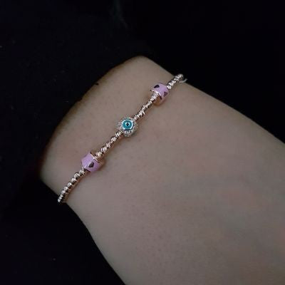 Gold Plated 925K Silver Tennis Cz Diamond Bracelet