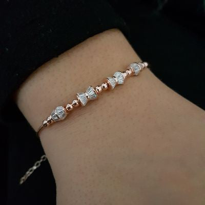 Gold Plated 925K Silver Tennis Cz Diamond Bracelet