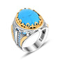 925 Silver Turquoise Stone Ring For Men