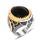 925 Silver  Onyx Ottoman Ring For Men