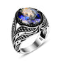 925 Silver Mystic Topaz Ring For Men